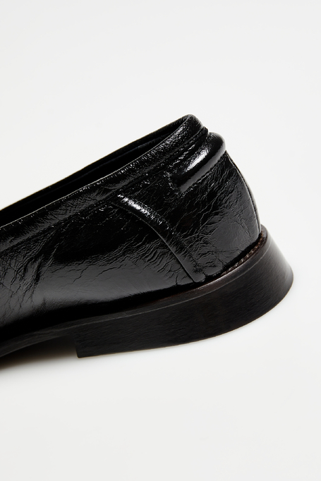 Mocasini negri din piele de țipar Mocasini negri din piele de țipar
