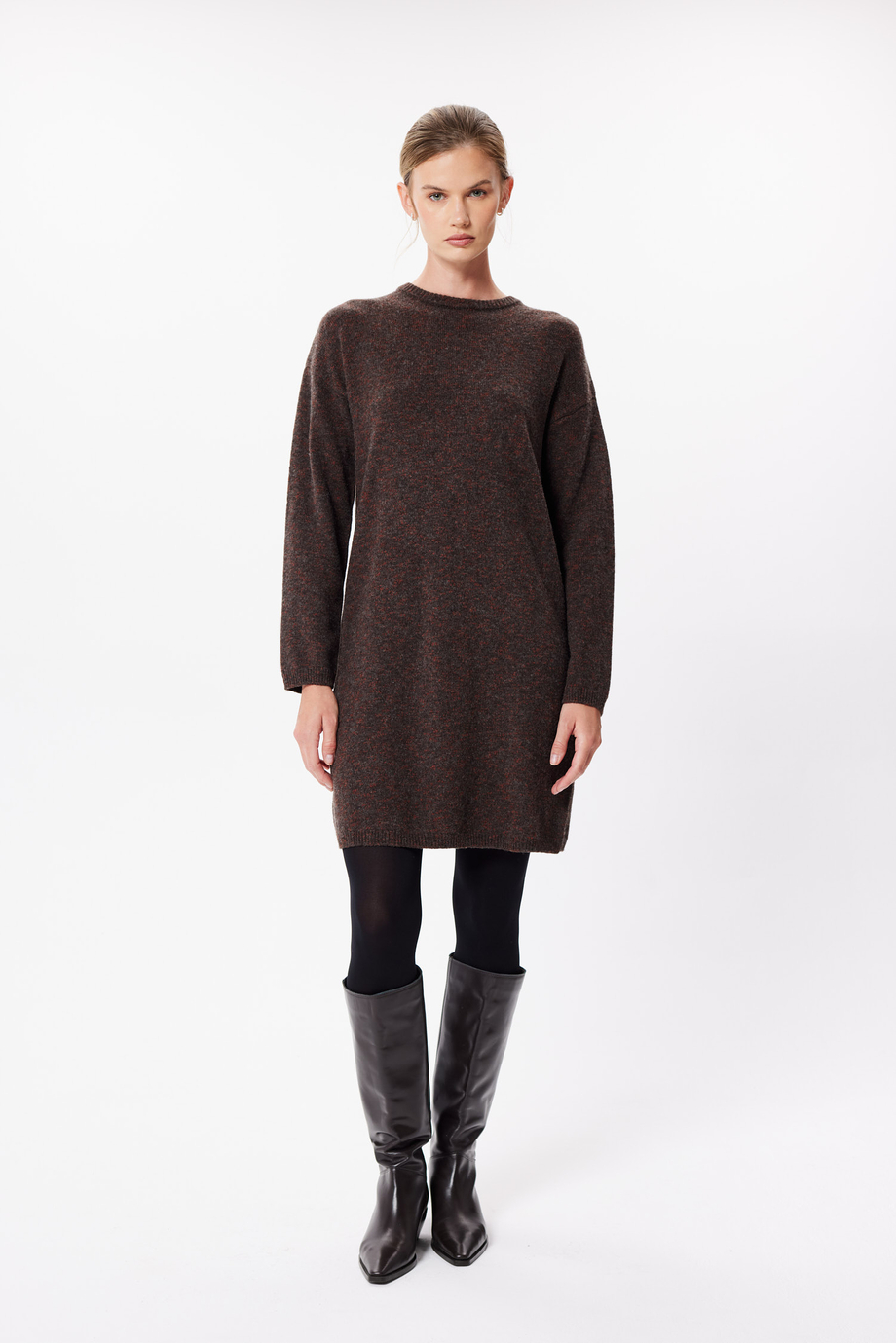 Rochie maro din lână merinos Rochie maro din lână merinos