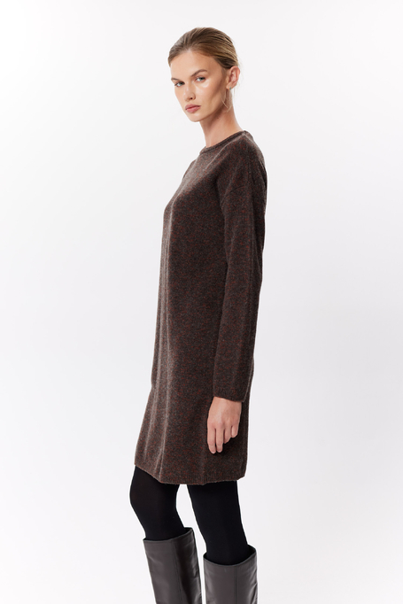Rochie maro din lână merinos