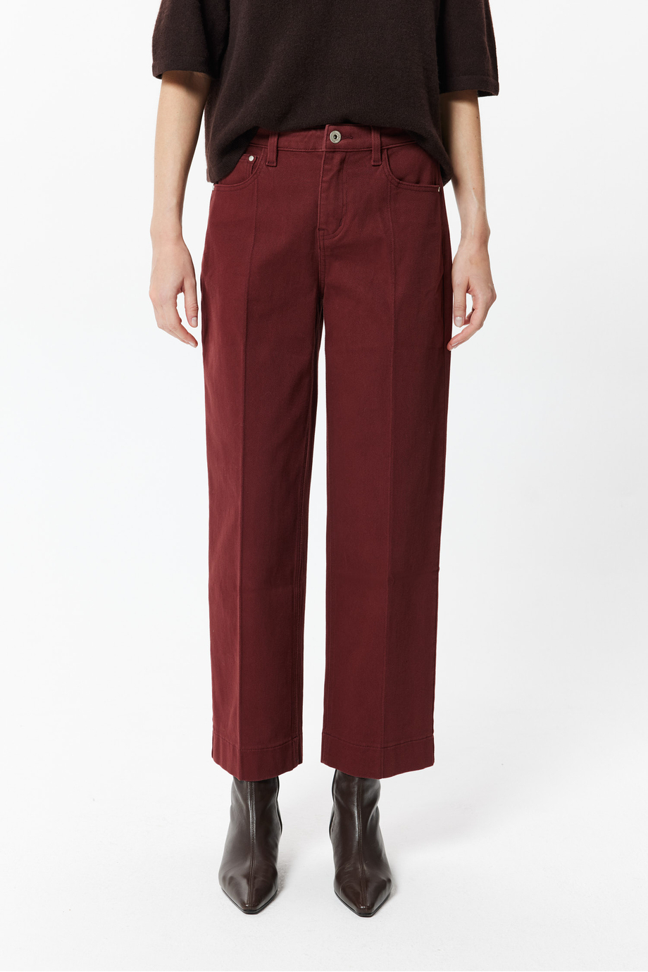 Jeansi culotte cărămizii Jeansi culotte cărămizii