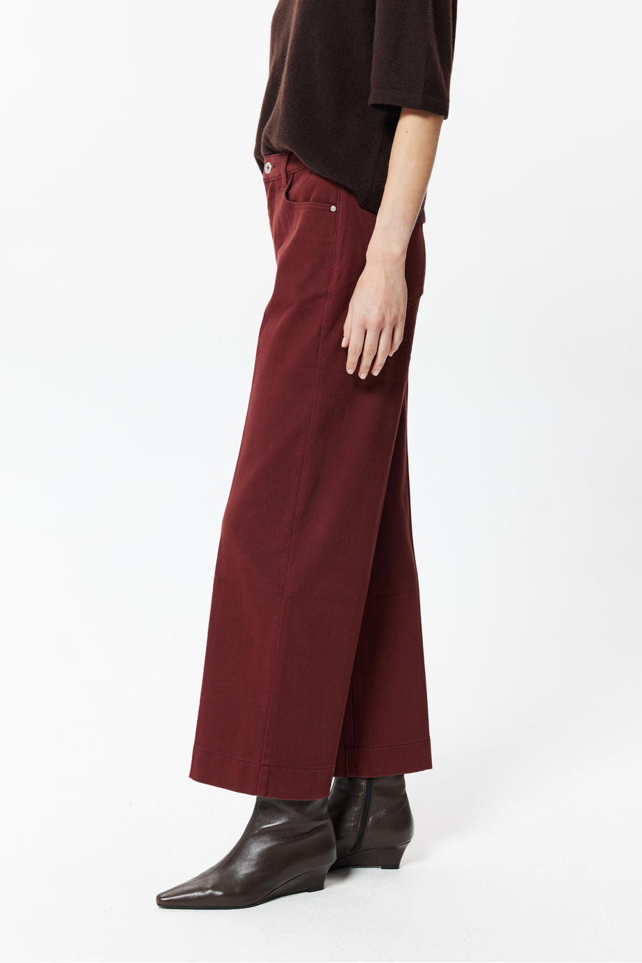Jeansi culotte cărămizii Jeansi culotte cărămizii